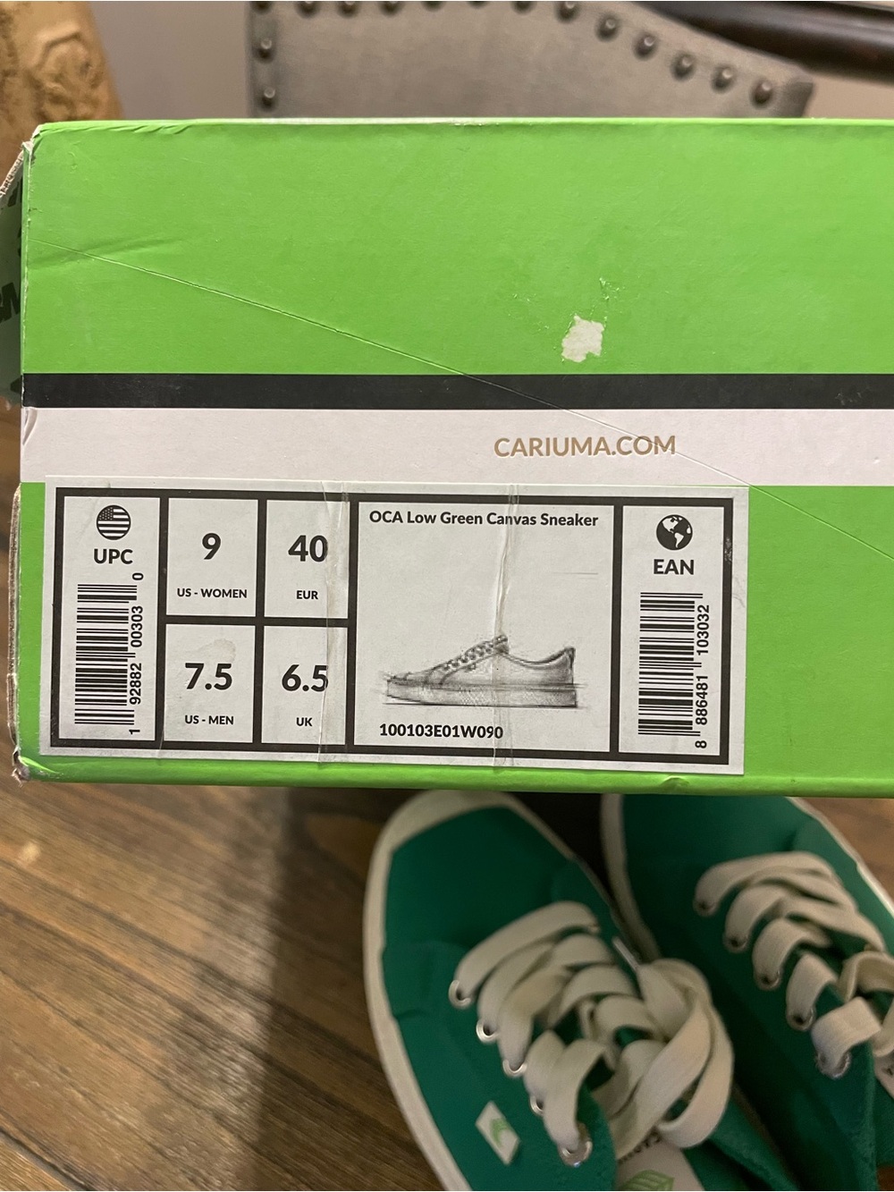 Cariuma Unisex Kelly Green OCA Low Canvas Casual Sneaker Women’s Size 9 NIB - Picture 11 of 12